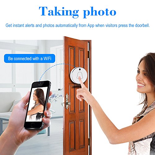 Festnight Wireless WiFi Mini Smart Doorbell Photos Automatically Cloud and Local Storage for Home Security