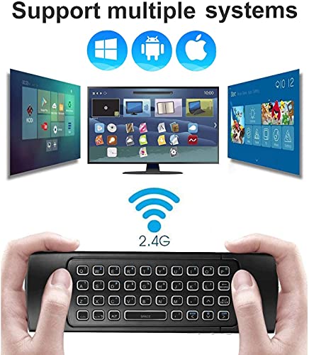 AUSHA® 3 Air Mouse Remote, 2.4G Android Box Remote with Mini Wireless Keyboard,Compatible for Android TV/Box/IPTV/Android Projector/HTPC/Xbox/Raspberry Pi