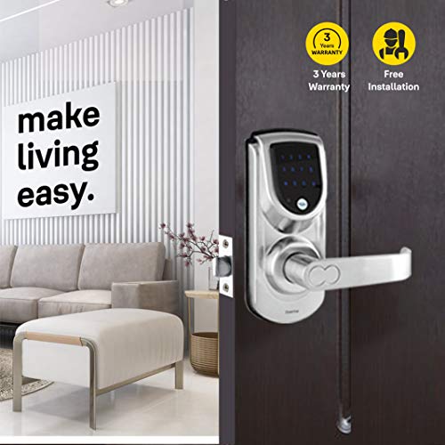 Yale YDME 50 Digital Door Lock with RFID Card, Pincode & Mechanical Key Access, Color- Silver(Free Installation)