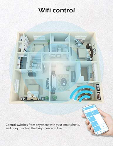 Abodetek® Alexa & Google Home Enabled WiFi Smart Switch- 3 Gang.