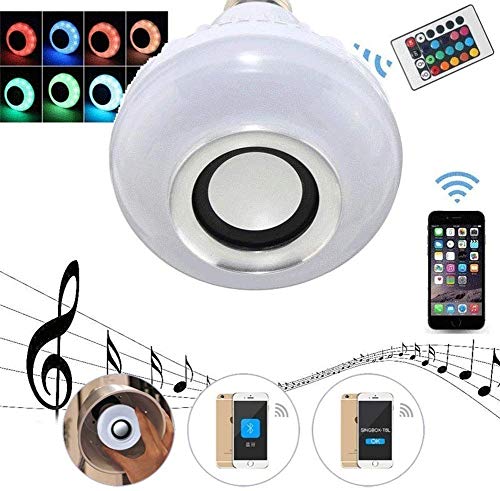 SapnaStarServices B22 LED Bulb Bluetooth Speaker for Home, Bedroom, Living Room, Party Decoration Multicolour