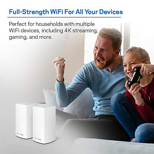 Linksys WHW0102 AC 2600 Dual Band Mesh Router with MU-MIMO iMesh Easy App Installation/Parental Control 2-Pack (WHW0102)