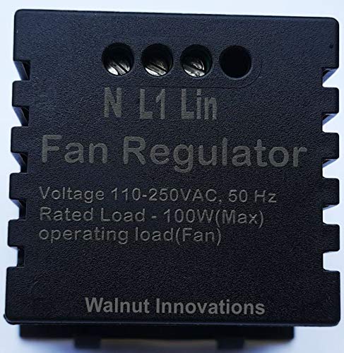 Walnut Innovations Fan Regulator Smart WiFi Touch Switch(Capacitor Based Humming Free) | Compatible with Alexa,Google Home,Samsung | Roma Standard Fitting