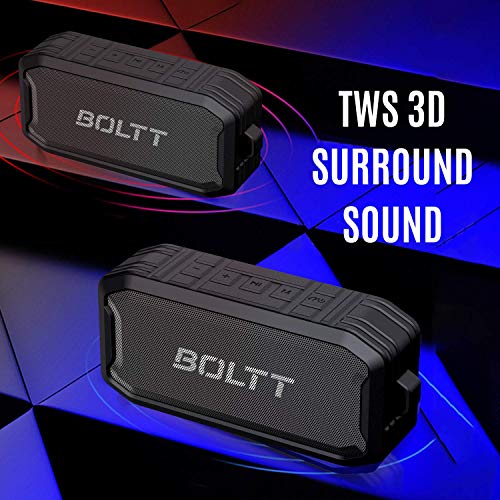 Boltt Fire-Boltt Xplode 1500 Portable Bluetooth Outdoor Speaker, IPX7 Waterproof & Weatherproof with Enhanced Bass (Black), (Model: BS1500)