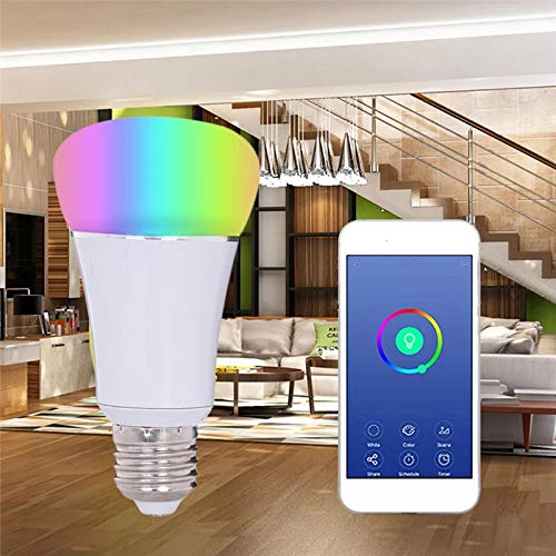 Protium Smart WiFi RGB Bulb work with amazon alexa Google home and IFTTT (7W) White
