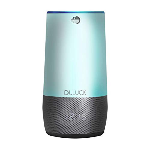 Duluck Smart Wireless Bluetooth Speaker, BT speaker with Alexa built-in. Connect to your phone & play your favorite songs, its 10-Watt speaker produces HI-fidelity rich sound, It has Internet clock with RGB lamp, You can ask it to play New and Old songs for 80’s, 70’s 60’s and more decade less, Voice controls IoT devices, Just ask it to tell you news, weather updates, time and other voice-controlled features, etc, Model (A-104)