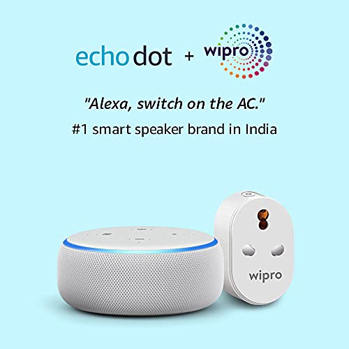 Echo Dot (White) Combo with Wipro 16A Smart Plug