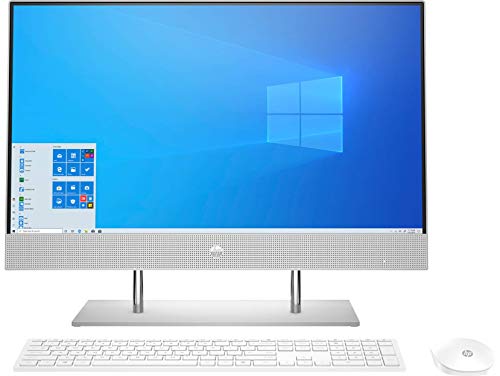 HP 23.8-inch FHD All in One Desktop with Alexa Built-in(10th Gen Intel Core i3-1005G1/8GB/512 GB SSD/Windows 10/ MS Office 2019/Natural Silver), 24-dp0816in
