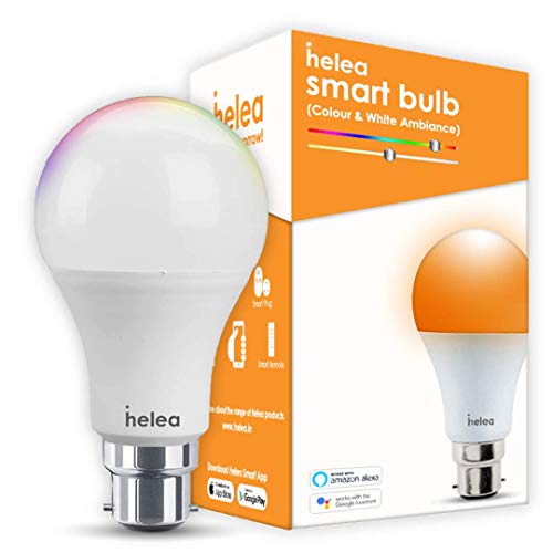 Helea 12W Wi-Fi Smart Bulb (B22),16 million Colours + Warm White/Neutral White/White, Compatible with Alexa & Google Assistant