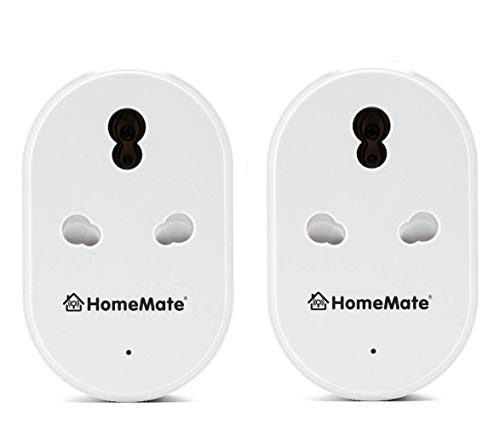 HomeMate WiFi Heavy Duty Smart Plug Socket (Pack of 2) | No Hub Required | Works with Amazon Alexa and Google Home