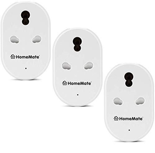 HomeMate WiFi Heavy Duty Smart Plug Socket (Pack of 3) | No Hub Required | Works with Amazon Alexa and Google Home