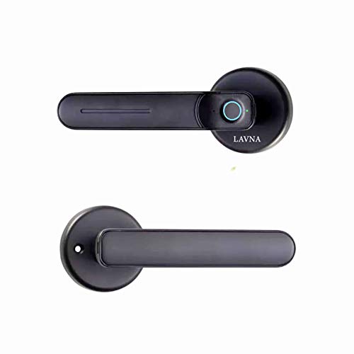 LAVNA Digital Lock Fingerprint/Key Unlock for Wooden Door (L-A15, Left)