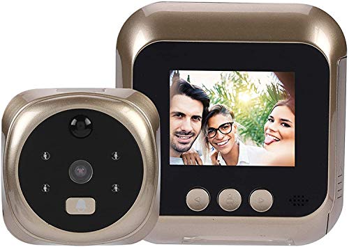 Sanyipace Digital Door Viewer & Doorbell 2.8 Inch HD Screen Display Home Smart Doorbell Security Door Peephole Camera with Night Vision Motion Detection Electronic Cat Eye for Home Security