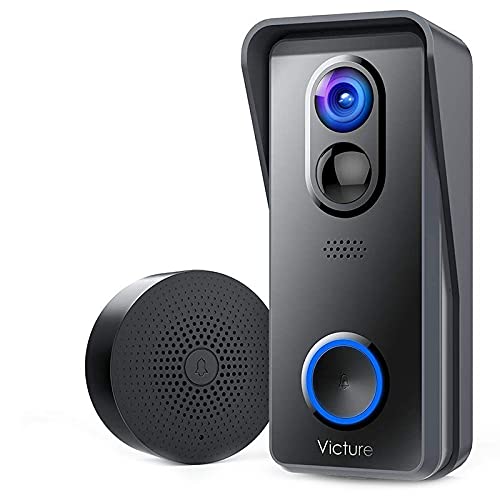 VD300 WiFi Video Doorbell Camera 1080P HD with Chime Smart Doorbell Battery Powered with Night Vision Motion Activated Alerts and Tow Way Audio for Home Security