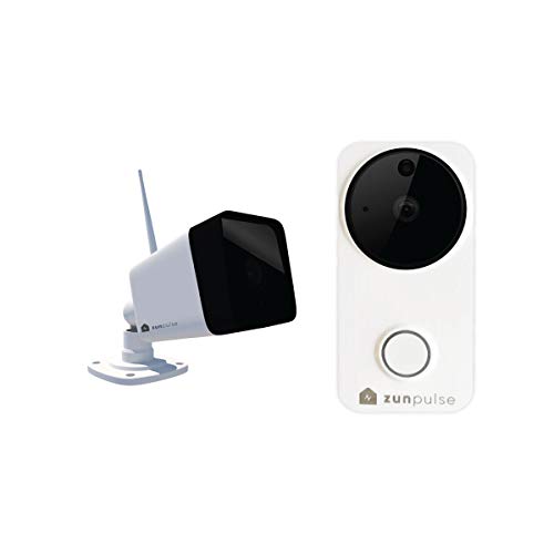 Zunpulse Combo of WiFi 720P Smart Security Camera and Smart Video Doorbell with Complimentary Chime