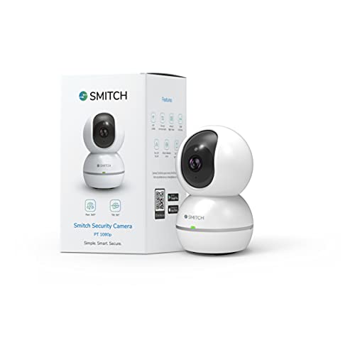 Smitch Wi-Fi Smart Security Camera| Pan & Tilt | Alexa & Google Enabled | 1080P | 2-Way Communication | Motion Detection | Upto 8M Night Vision | Upto 64 GB SD Card Support | Cloud Storage