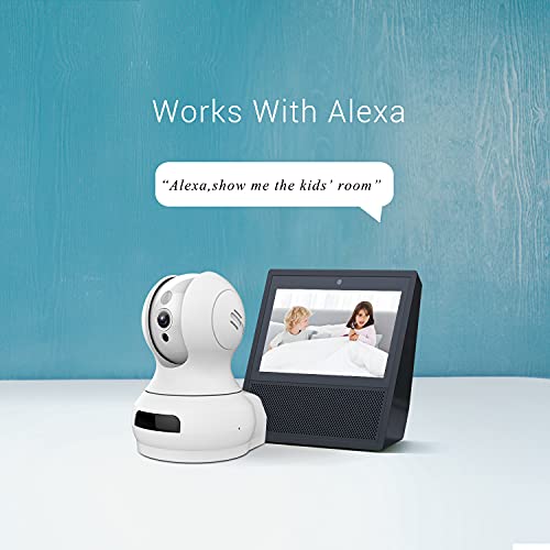 USP – Alexa Enabled (1920x1080P) 2 Mega Pixel | Face Detection | Voice Detection | Smart Tracking | WiFi Wireless IP Night Vision Home Security CCTV Camera System with Mobile connectivity | White