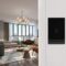 WiFi Smart Switch, Light Control, LED Touch Panel, Flame‑Retardant 4.8 x 3 x 1.3in for Home Bedroom Black Cover 1 Road (2031006), Transl