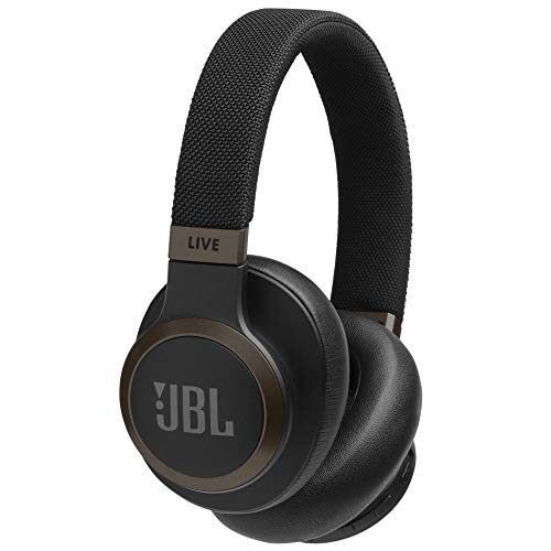 JBL Live 650BTNC by Harman, Active Noise Cancelling Over Ear Headphones with Mic, Quick Charge, Dual Pairing, AUX, Ambient Aware & Talk Thru, Built-in Alexa & Google Assistant (Black)
