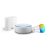 Echo Dot (White) bundle with Echo Flex and Wipro 9W smart bulb
