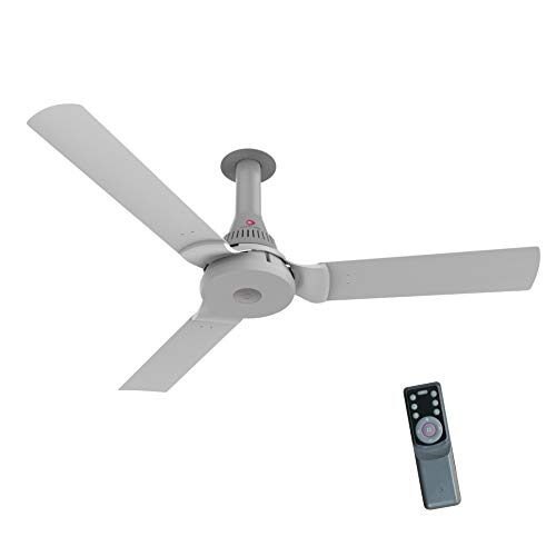 Ottomate Smart Standard 1250 mm Sweep 3 Blade Remote Control Ceiling Fan with Anti Dust Feature (Grey-White,Pack Of 1)