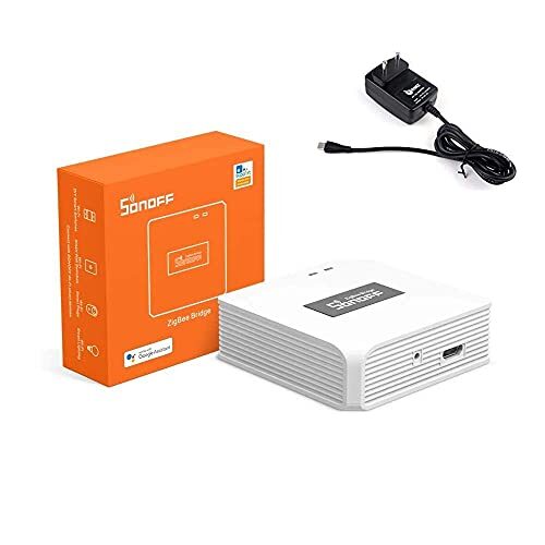 Sonoff ZigBee 3.0 Bridge Wireless Remote Controller, Smart Home Hub/Gateway, Compatible with Alexa, Google Home, Bundled with Micro USB Wall Adaptor