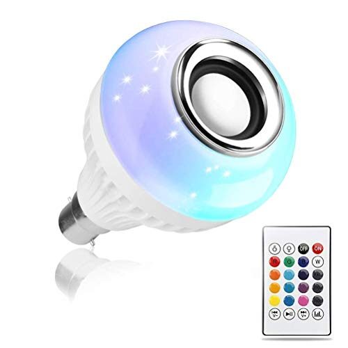 SNOWBIRD Led Bulb with Bluetooth Speaker RGB Music Light Ball Colorful Lamp with Remote Control for Home,Bedroom,Living Room,Party Compatible for All Device/Random Colour