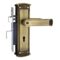 Atom Mortise Door Handle Set with Lock Body | Brass Antique Finish | 3 Keys | 6 Lever Double Stage Lockset for Door, Bathroom, Bedroom, Living Room, O-40Ky