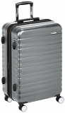 AmazonBasics Premium Hardside Spinner Luggage Suitcase with Built-In TSA Lock – 26-Inch, Grey