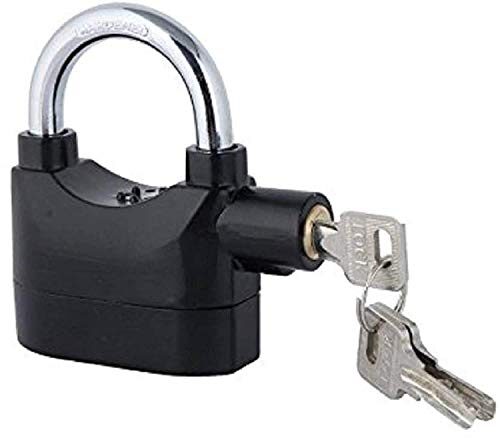 Skyfish® Anti Theft System Security Pad Lock with Burglar Smart Alarm Siren Motion Sensor Secure for Home Door gate Cycle Shop Bike Office Shutter (Black)